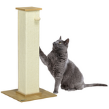 PawHut 80cm Cat Scratching Post with Sisal Rope & Toy Ball – Indoor Cat Scratcher, White