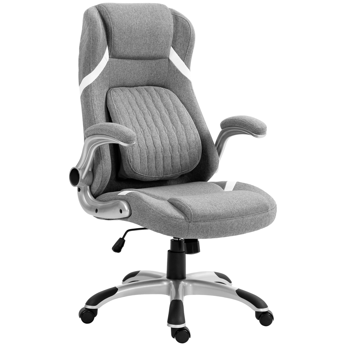 Vinsetto grey linen office chair
