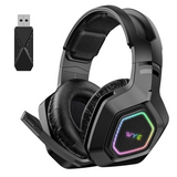 WYE Multi-Platform Wireless Gaming Headset with Noise-Cancelling Mic and RGB Lighting – Wireless 5.1, Black