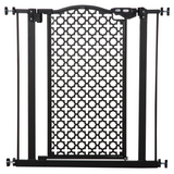 PawHut Pet Safety Gate, 74–80cm Pressure Fit with Auto Close and Double Locking – Stair Gate, Black