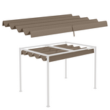 Outsunny Pergola Sun Shade Cover Replacement for 3 x 2.15m Pergola (84C-175) – UV30+ PU-Coated, Coffee