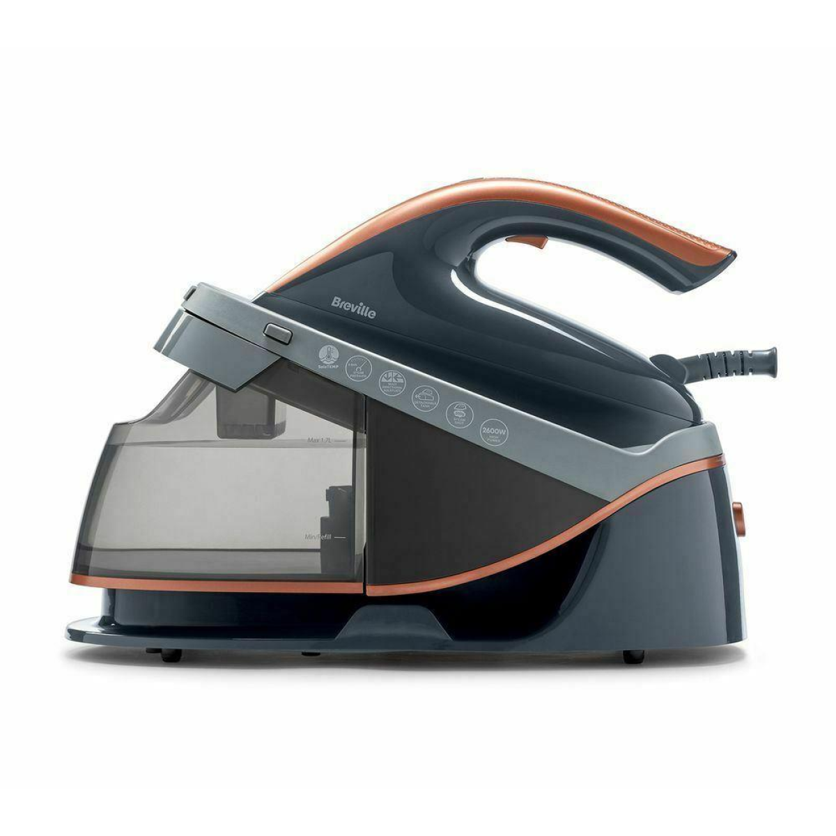 Breville PressXpress 2600W SoleTEMP Steam Generator Iron with 1.7L Tank & 245g/min Steam Boost – Refurbished