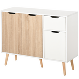 Scandinavian-Style Storage Cabinet Sideboard with Drawer and Four Doors – Bedroom, Living Room, Home Office
