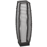 Outsunny Rattan Solar Floor Lamp with Auto On/Off LED, IP44 – Porch, Yard & Garden Lighting, Grey