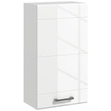 kleankin High Gloss Bathroom Wall Cabinet with Soft-Close Door and Adjustable Shelf – Storage, White