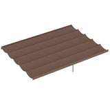 Outsunny Retractable Pergola Replacement Canopy, 3.5 x 2.6m Polyester Roof Cover for 4 x 3m Pergola Frame – Brown