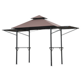 Outsunny BBQ Canopy Tent 250x150x250cm with Flame-Retardant Roof & Side Awnings – Grill Shelter