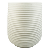 46cm x 40cm Mikos Extra Large Ridged Composite Planter – Stone Colour