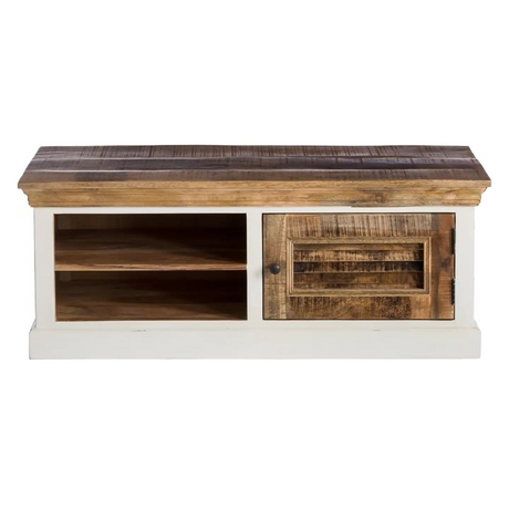 Alfie mango wood shoe rack and wall hook set