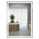 kleankin Illuminated Bathroom Mirror with LED Lights, 3 Colours, Defogging Film