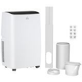 HOMCOM 14,000 BTU Portable Air Conditioner with Remote, 24H Timer and 3 Speeds – Cooling and Dehumidifying