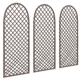 Outsunny Hand-Woven Wicker Garden Trellis Panel with Dome Top for Climbing Plants, 43 x 112 cm, Natural