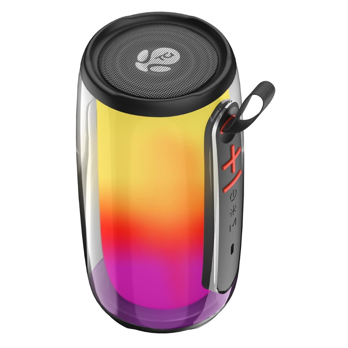 WYEWAVE 10W Portable Wireless Speaker with 360° RGB Lighting and Hands-Free Calling – Black