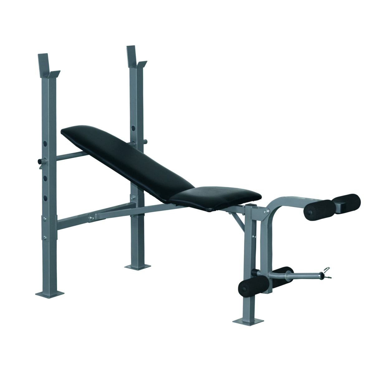 HOMCOM Adjustable Weight Bench with Barbell Rack & Leg Extension – Home Gym Chest, Leg & Abs Training, 200kg Capacity