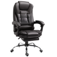 Brown reclining executive office chair