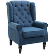 HOMCOM blue retro tufted club armchair