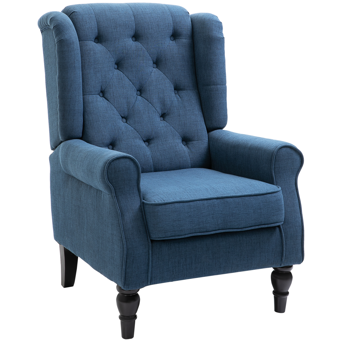 HOMCOM blue retro tufted club armchair