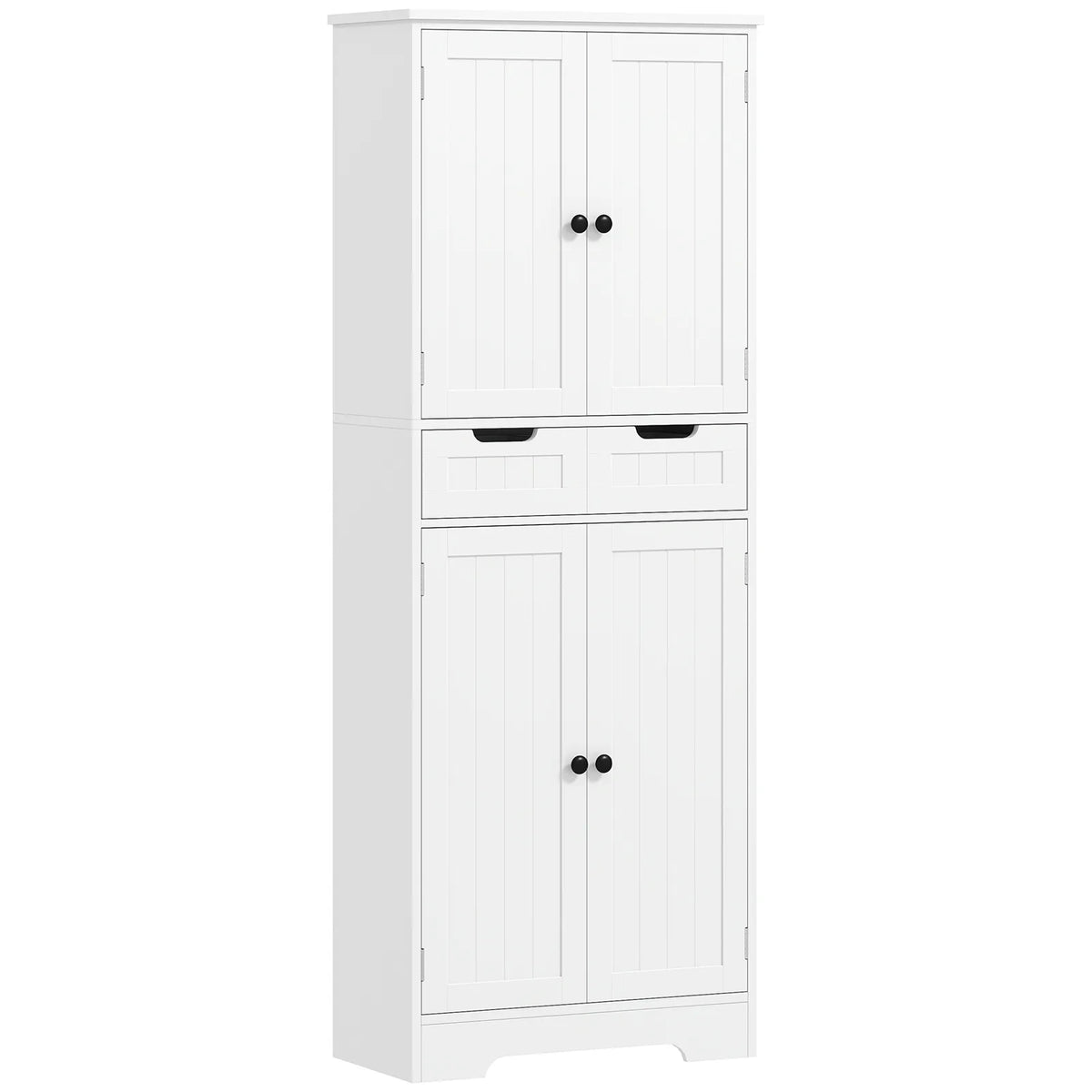 HOMCOM Tall Freestanding Bathroom Cabinet with Drawer, Shelves and Doors, 60 x 30 x 160 cm – White