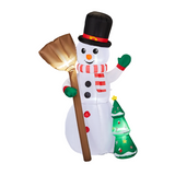 1.85m Inflatable Christmas Snowman Couple with LEDs – Outdoor Garden Decoration