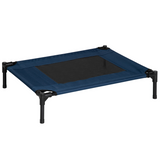 PAWHUT Raised Pet Bed with Metal Frame and 600D Oxford Fabric – Portable Waterproof Dog and Cat Cot for Camping