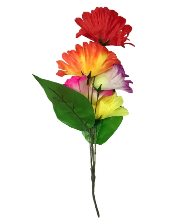 Plastic Artificial Flowers – Faux Home Decor Blooms, Assorted Colours