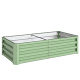 Outsunny Galvanised Raised Garden Bed for Herbs & Veg