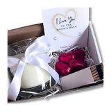 Aye Do Gifts Small Love You to the Moon & Back Hamper with Silver Earrings, Candle & Chocolates – Gift for Her