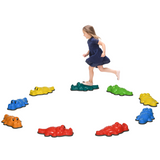 ZONEKIZ 9-Piece Kids Stepping Stones with Anti-Slip Edge – Crocodile Balance Set for Indoor & Outdoor Play