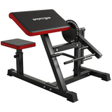 SPORTNOW Adjustable Preacher Curl Bench with Elbow Cushion, 25 Angles & 5 Seat Levels – Home Gym Arm Station