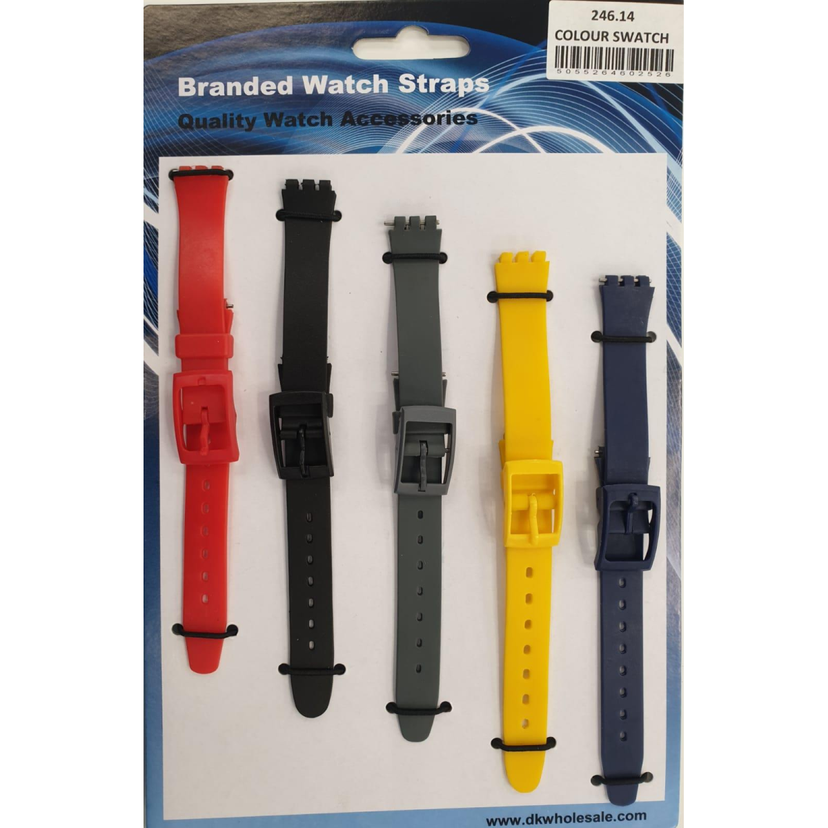 Replacement Watch Straps to Fit Swatch Watches 14mm – Pack of 5, Assorted Colours