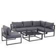 Outsunny aluminium garden sectional sofa set