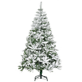 HOMCOM 6ft snow flocked Christmas tree