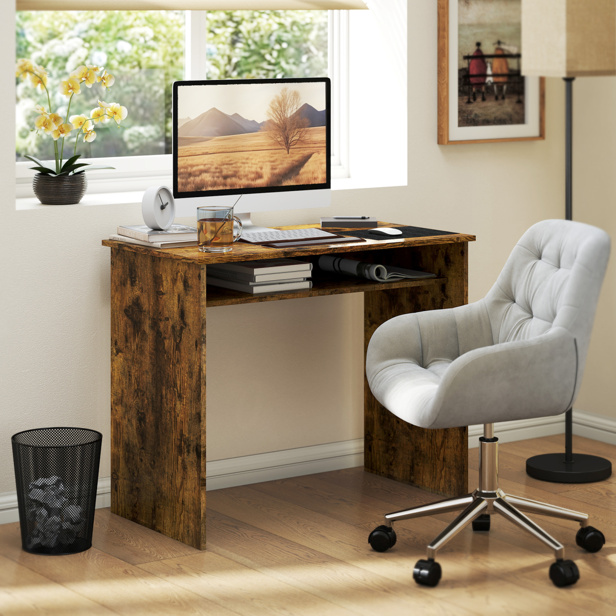Simple home office writing desk
