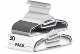 Belofay Non-Slip Plastic Coat Hangers – 30 Pack, White, Heavy Duty Adult Size