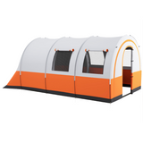 Outsunny 5-6 Man Family Camping Tent with Living & Sleeping Areas – 3000mm Waterproof, Cream/Orange