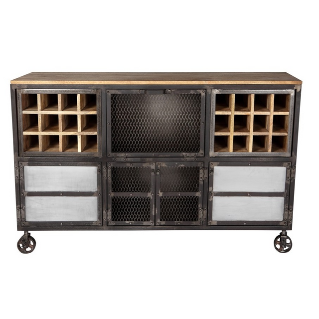Evoke industrial bar cabinet