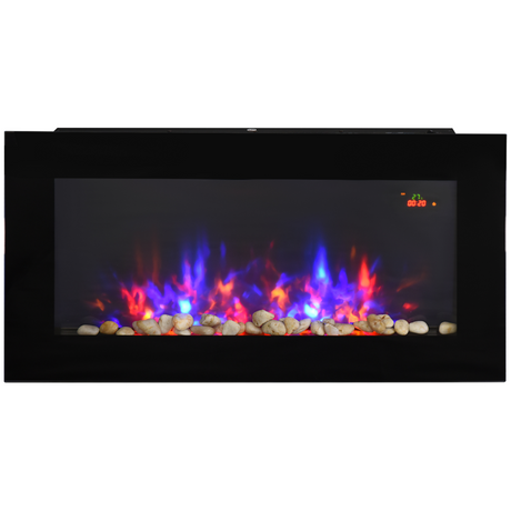 HOMCOM LED electric fireplace with remote