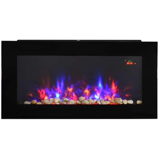 HOMCOM LED electric fireplace with remote
