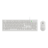 Panther Force PF290 Wired Keyboard and Mouse Set – Full-Size Keyboard with Number Pad, Plug and Play, White