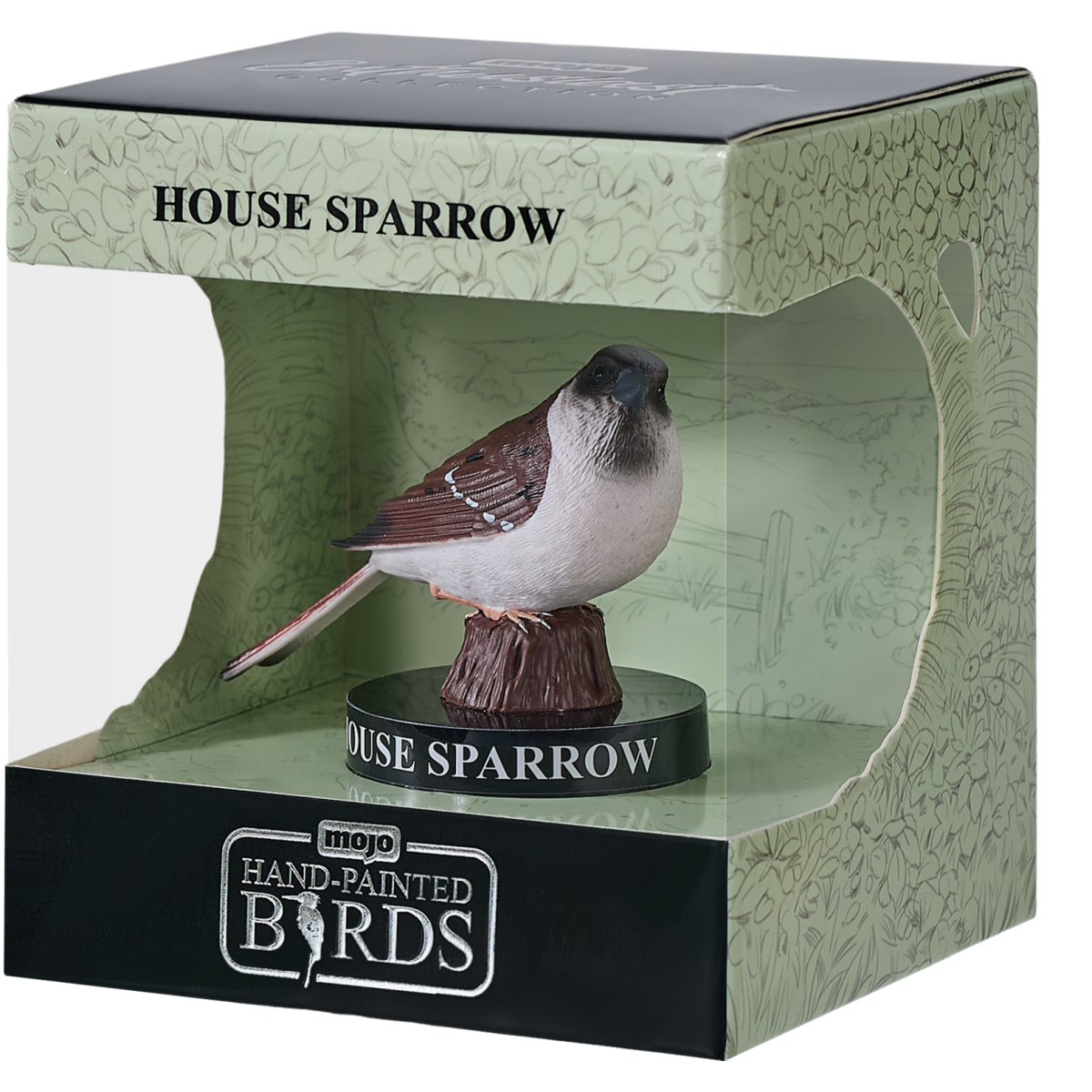 Mojo House Sparrow Figurine – Hand-Painted Realistic Bird Model, Enthusiast Collection