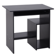 Compact black computer desk
