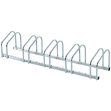 HOMCOM 5 Bike Parking Rack, Galvanised Steel Floor or Wall Mounted Cycle Storage Stand – Garage & Shed