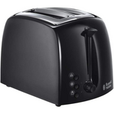 Russell Hobbs Textures 2-Slice Toaster 850W with Wide Slots & Variable Browning – Black, 21641