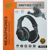 Panther Force PF219 Wireless Bluetooth Headphones with Twist-Out Speaker – Foldable, Built-In Mic, USB-C