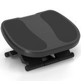 HOMCOM Adjustable Ergonomic Footrest with Textured Top Panels – Under-Desk Posture Support, Grey