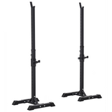 HOMCOM Adjustable Barbell Squat Stand with 12 Height Levels & Non-Slip Feet – Home Gym Weight Rack, 150kg Capacity