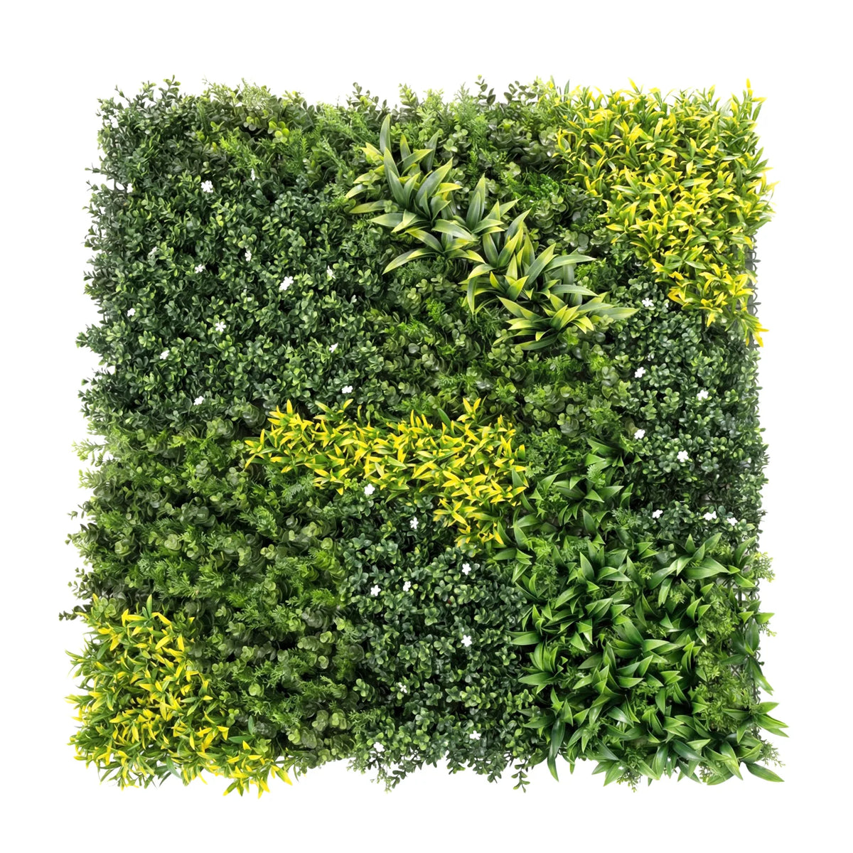 Outsunny Artificial Plant Wall Panel – 100 x 100cm UV-Resistant Greenery Backdrop and Privacy Screen, Green