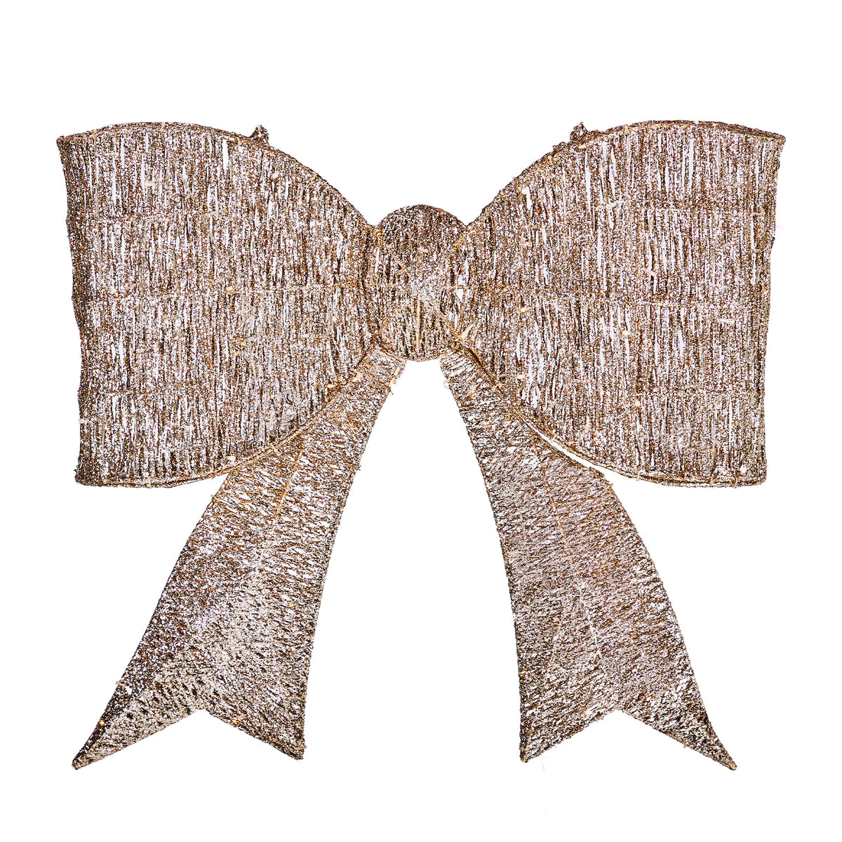 Giant Pre-Lit Outdoor Christmas Bow with 124 Warm White LEDs – Festive Door, Porch & Gate Decoration