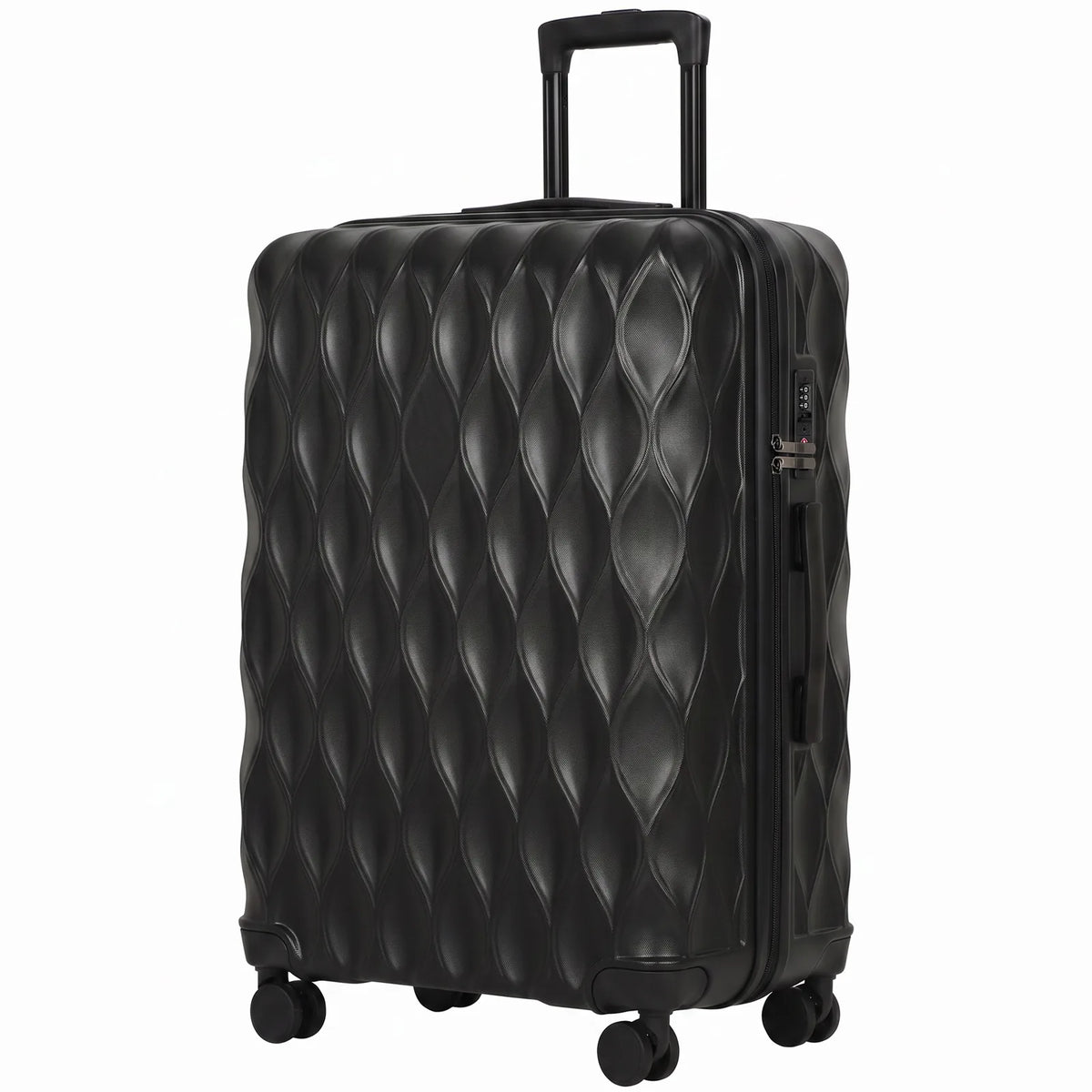 HOMCOM 28 Inch Suitcase with TSA Lock & 360° Spinner Wheels – 98L ABS Hard Shell Checked Luggage, Black