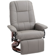 Grey PU leather recliner armchair